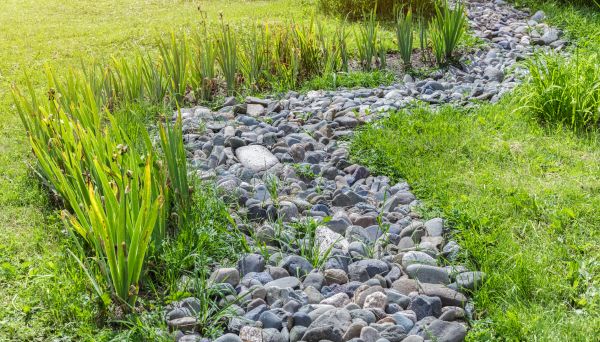 River Rock Garden Installation in Seneca