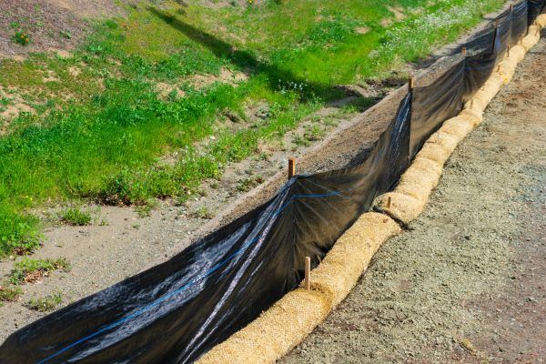Straw Wattle Installation in Seneca